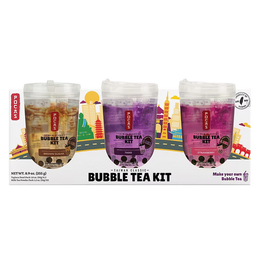 Pocas Bubble Tea Kit Single Cup (B.S./Taro/Straw) - 2.99oz