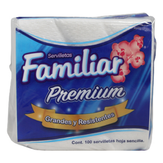 Familiar Premium Single Ply Table Napkins - 100ct