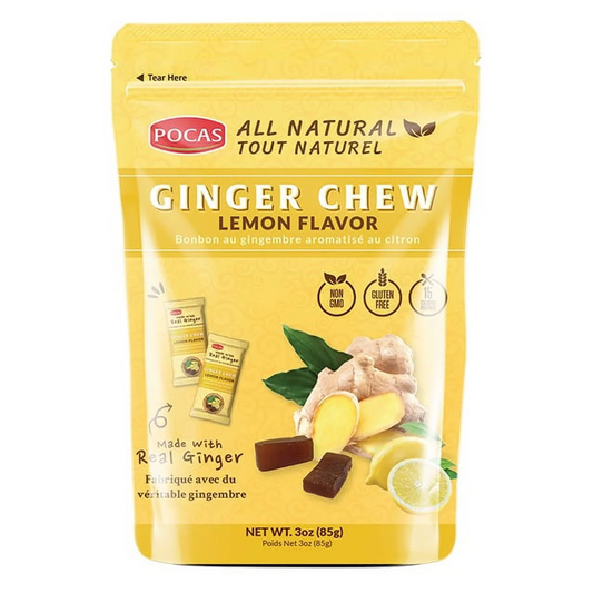 Pocas Ginger Chew Lemon - 3oz