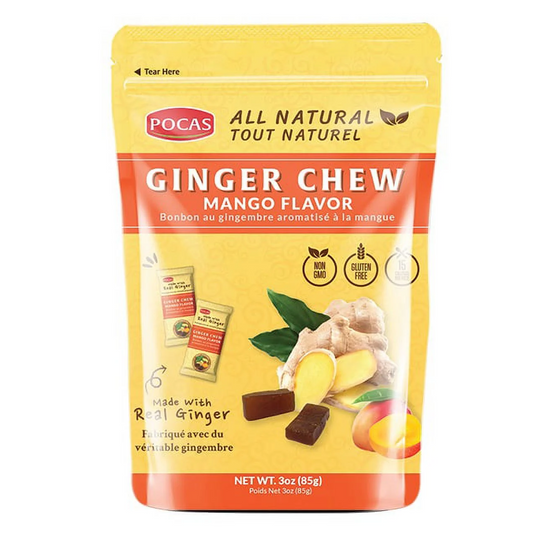 Pocas Ginger Chew Mango - 3oz