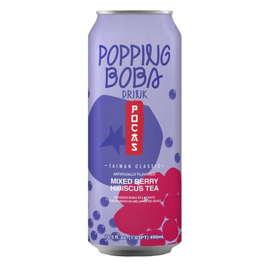 Pocas Popping Boba Mixed Berry Hibiscus Tea - 16.5oz