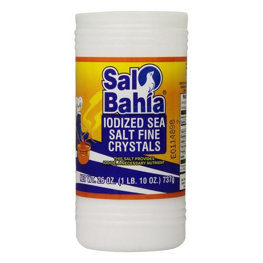 Sal Bahia Iodized Sea Salt Fine Crystals - 26oz