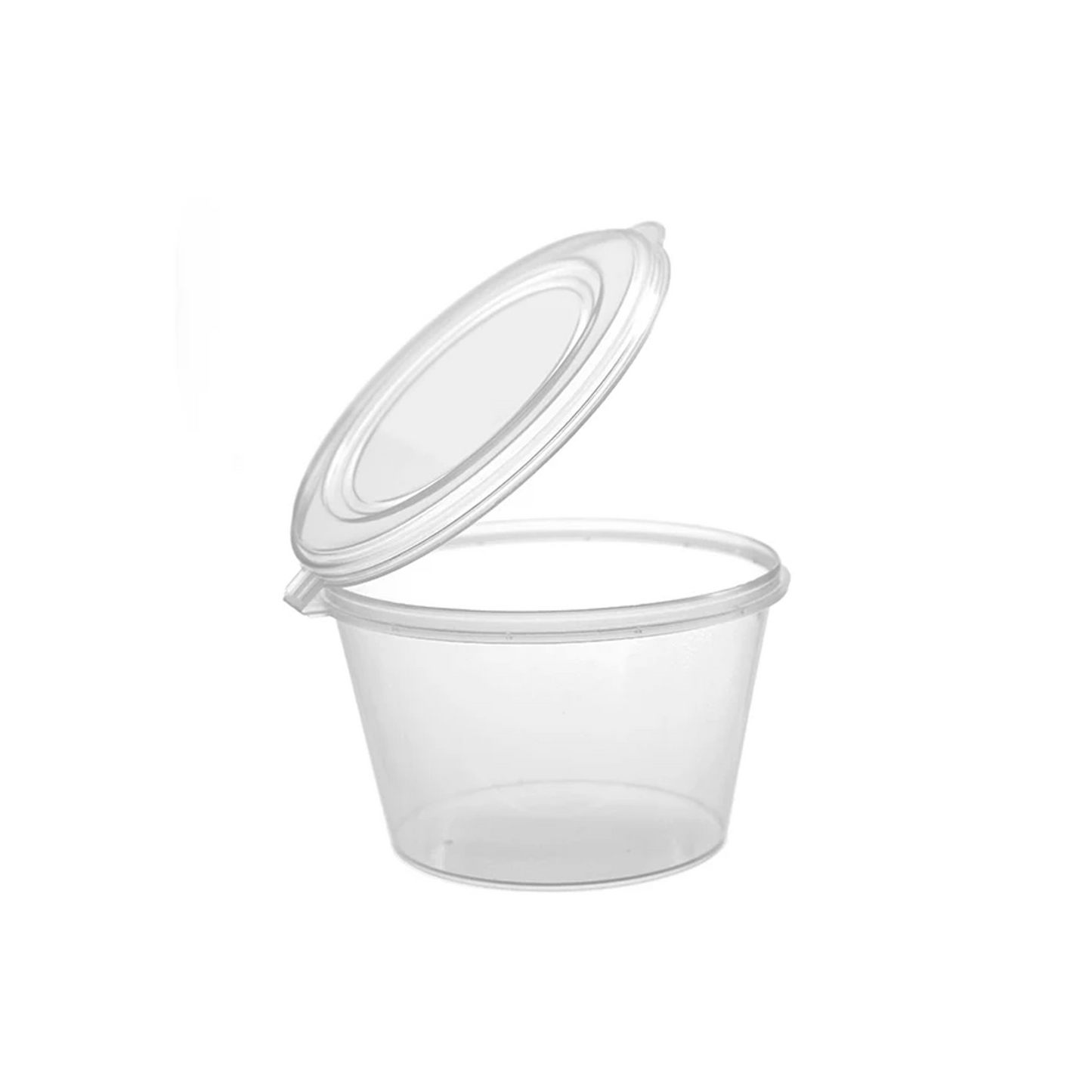 Plastic Sauce Container w/Lid - 2oz